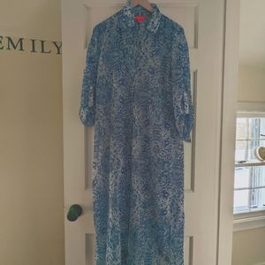 Lilly Pulitzer long chiffon maxi cover- up